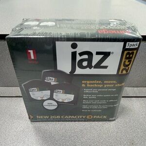 UNOPENED Genuine Iomega Brand Jaz 2GB 3 Pack Disk Media NIB!